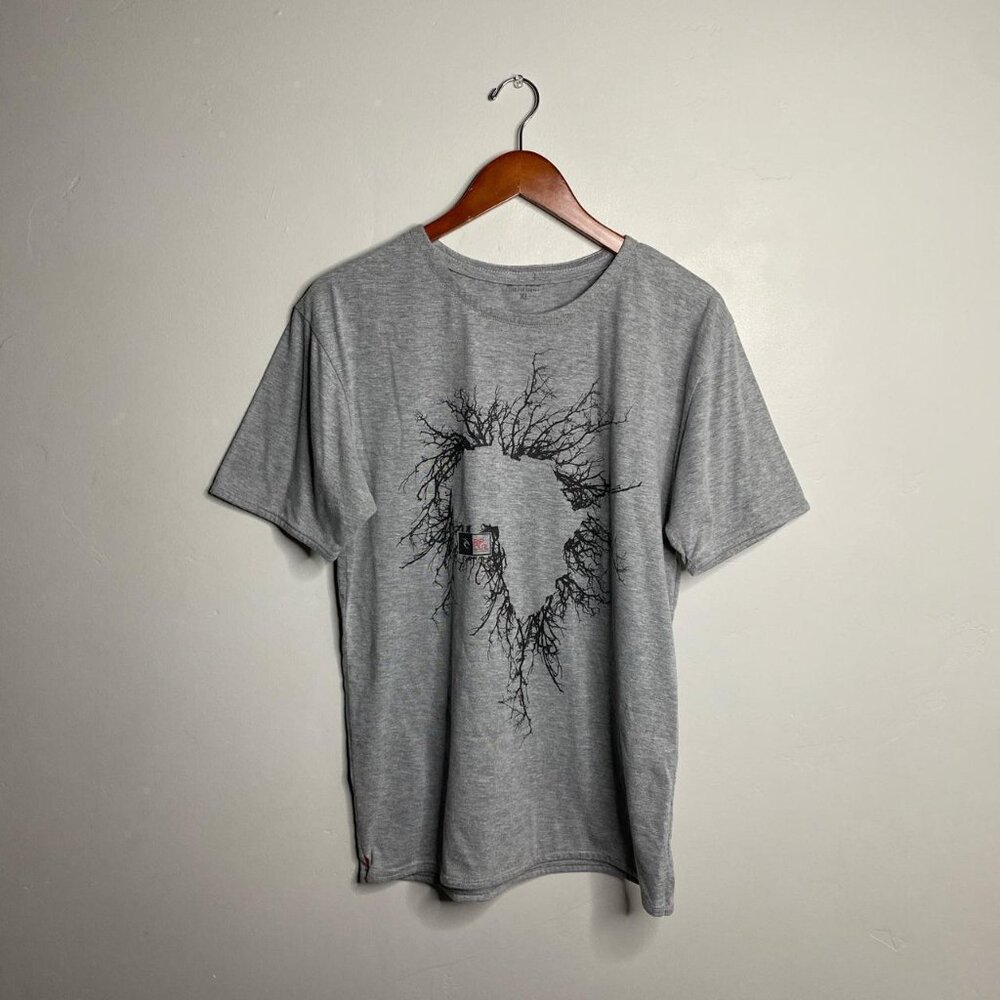 Re-worked grey Africa rip curl tee about a size medium
